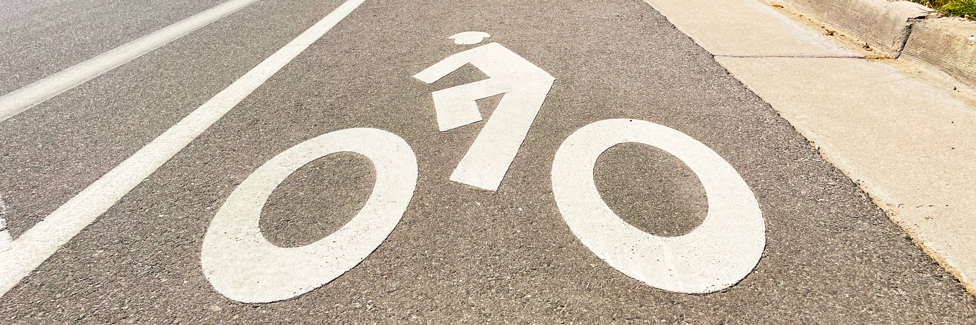 Bike lane painted on street
